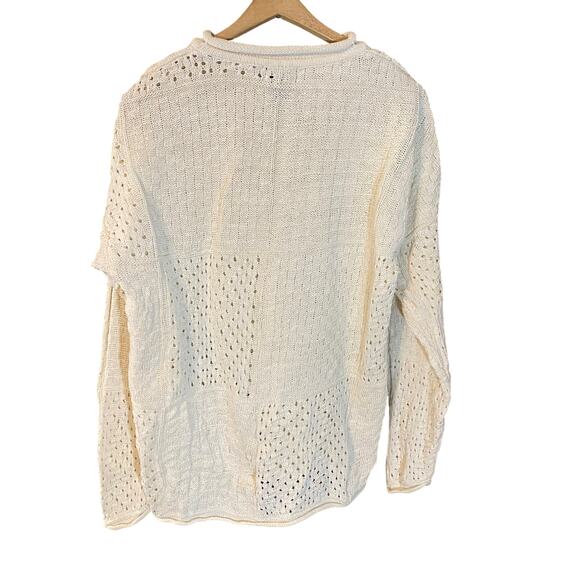 Vintage Margo’s Hong Kong Cream Knit Sweater Ramie Cotton Medium grandmacore - Picture 2 of 8